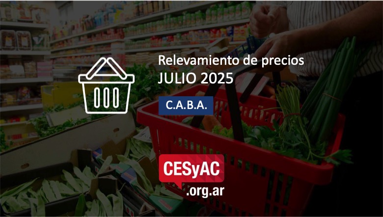 Para el mes de julio de 2025 la canasta de alimentos y servicios se ha ubicado en un total de $ 2.533.095,80.-